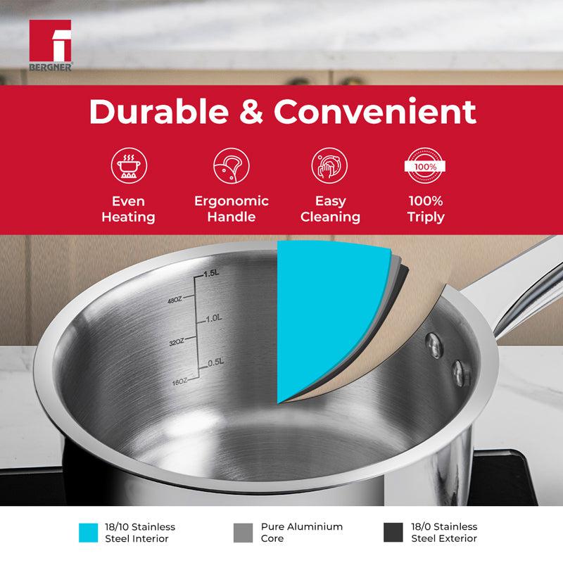 Bergner Induction Safe Saucepan - 1200ml/6 Inches media 9