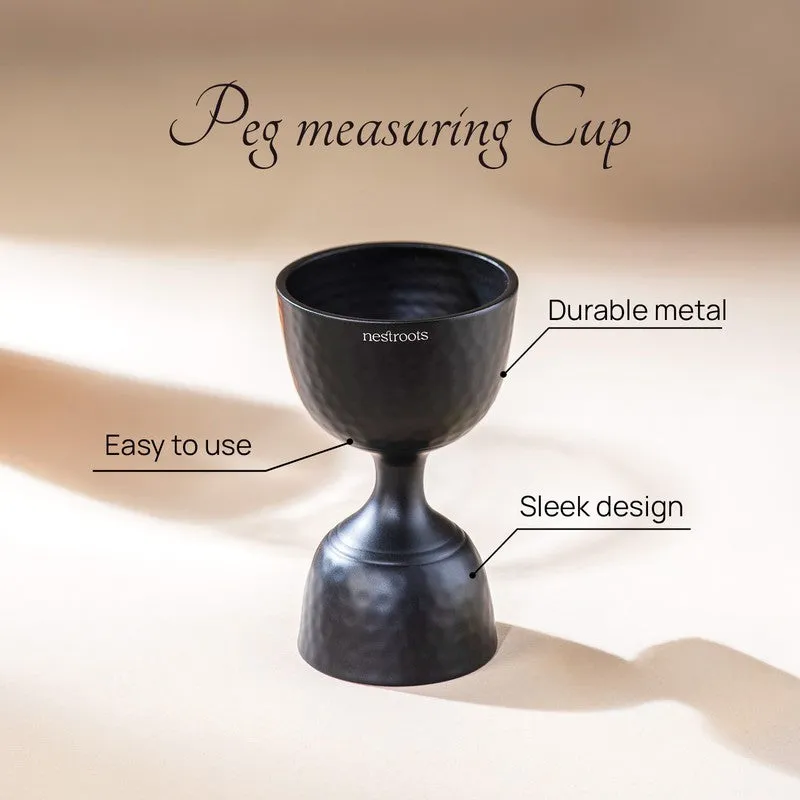 The Noir Textured Stainless Steel Jigger - 30 ML/60 ML media 4