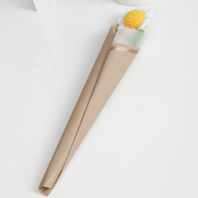 Crochet Handmade Daisy Bouquet - Yellow,White media 4