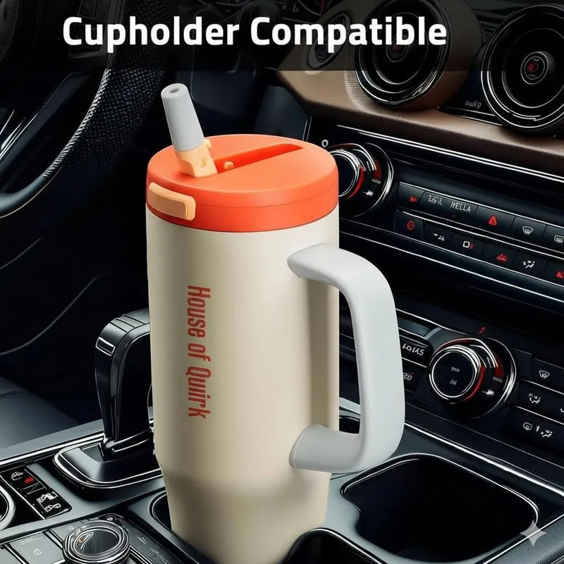 AuraGrip Stainless Steel Tumbler (1200 ML) - Peach media 6