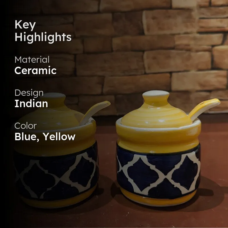 Medina Bharni Ceramic Jar (225 mL) - Four Piece Set media 2