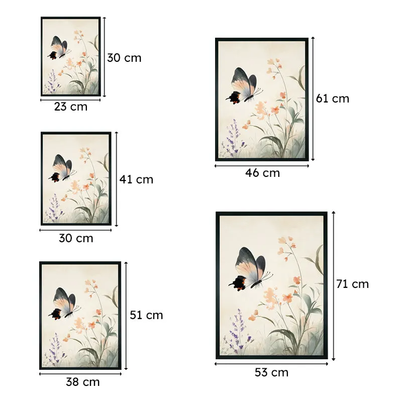 Botanical Titli Wall Art With Resin Frame media 8