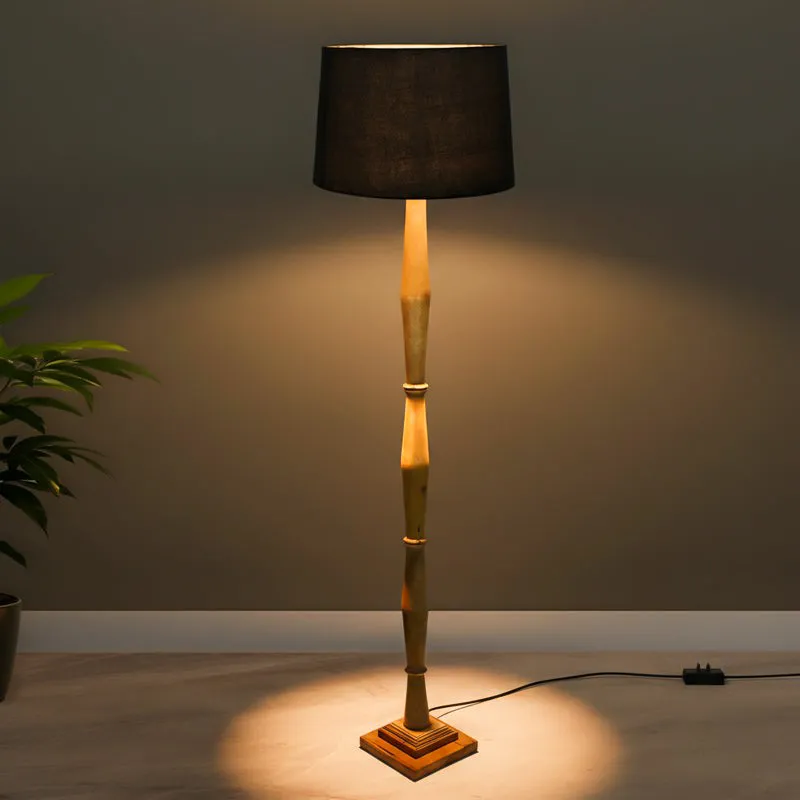 Elfin Bamboo Floor Lamp - Grey media 1