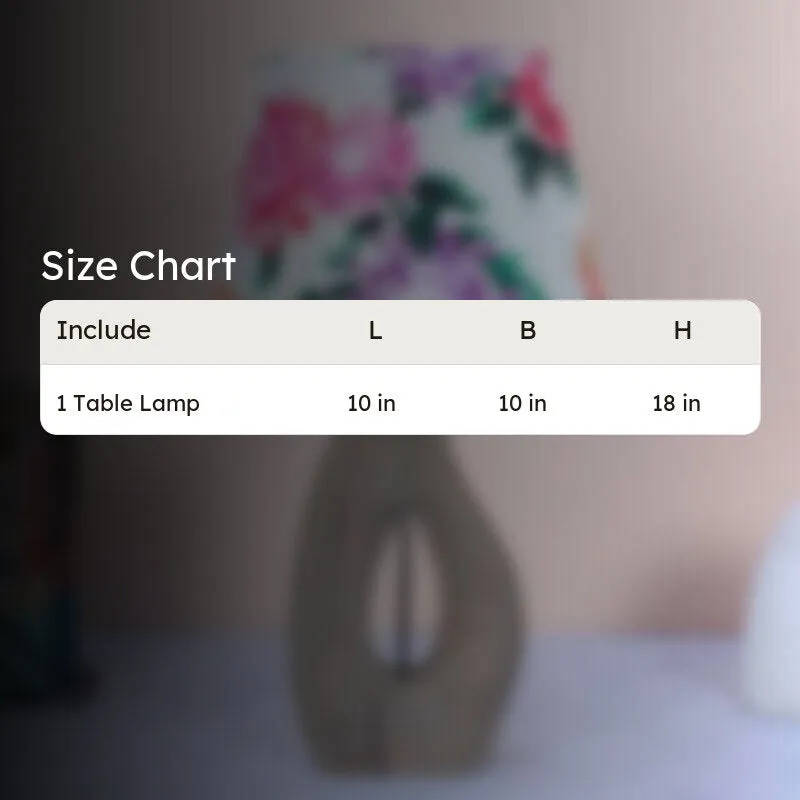 Miyabi Runes Printed Mango Wood Table Lamp - Multicolor media 5