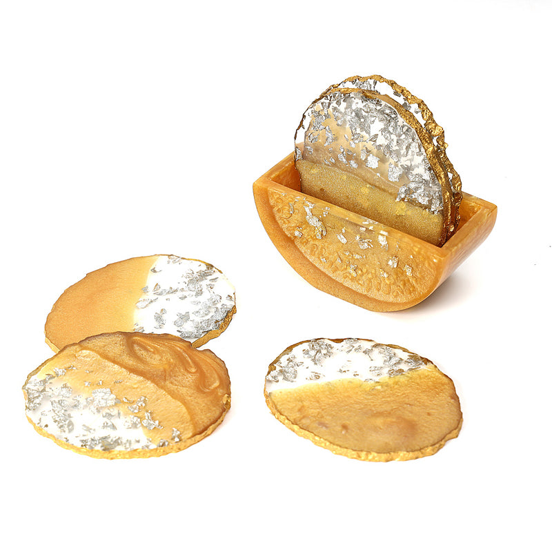 Fleck II Resin Coaster (Yellow) - Seven Piece Set media 4