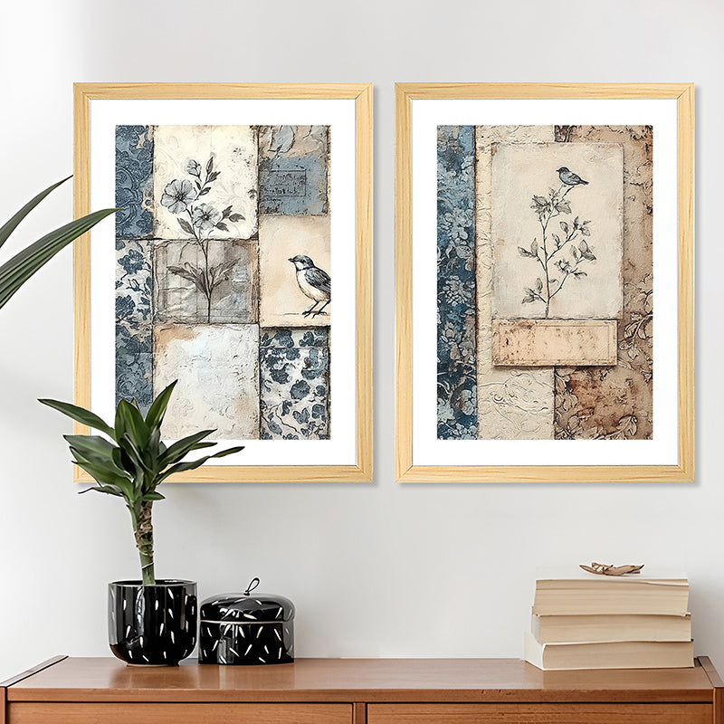 Muted Nature Wall Art With Frame - Set Of Two media 4