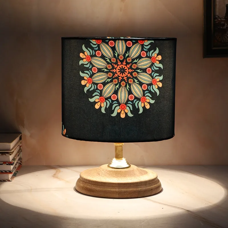 Toile Pebble Printed Mango Wood Table Lamp - Multicolor media 4