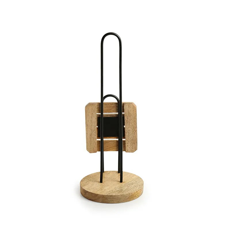 Nerthus Mango Wood & Iron Tissue Holder media 4