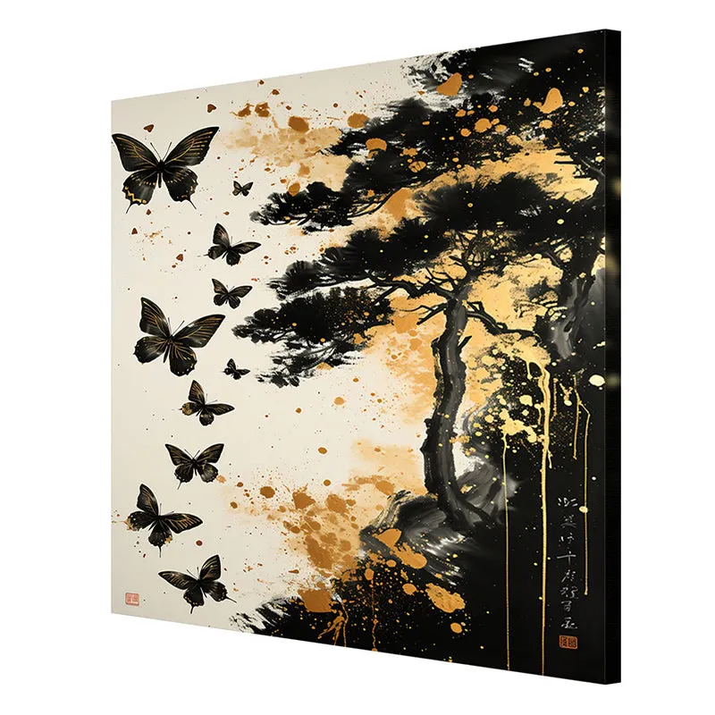 Silhouette Butterflies Wall Painting media 6