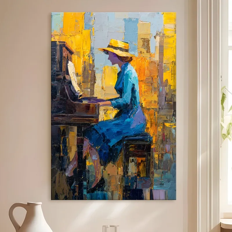 Harmony in Blue Canvas Wall Art media 4