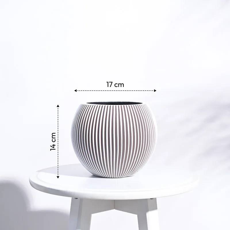 UGAOO Planter Vase Ball Groove - Ivory media 6