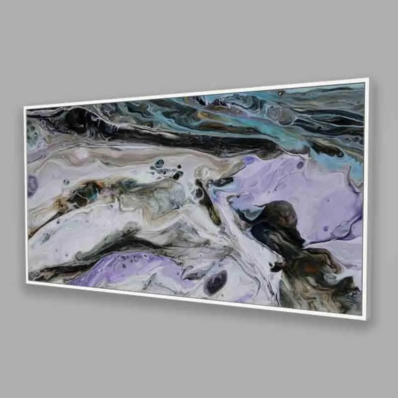 Gurgling Sea Canvas Wall Art - Black media 4