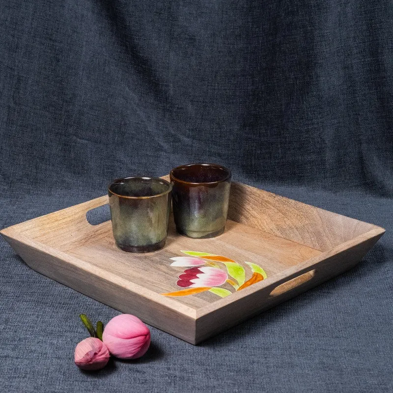 Padma Elegance Wooden Serving Tray media 6