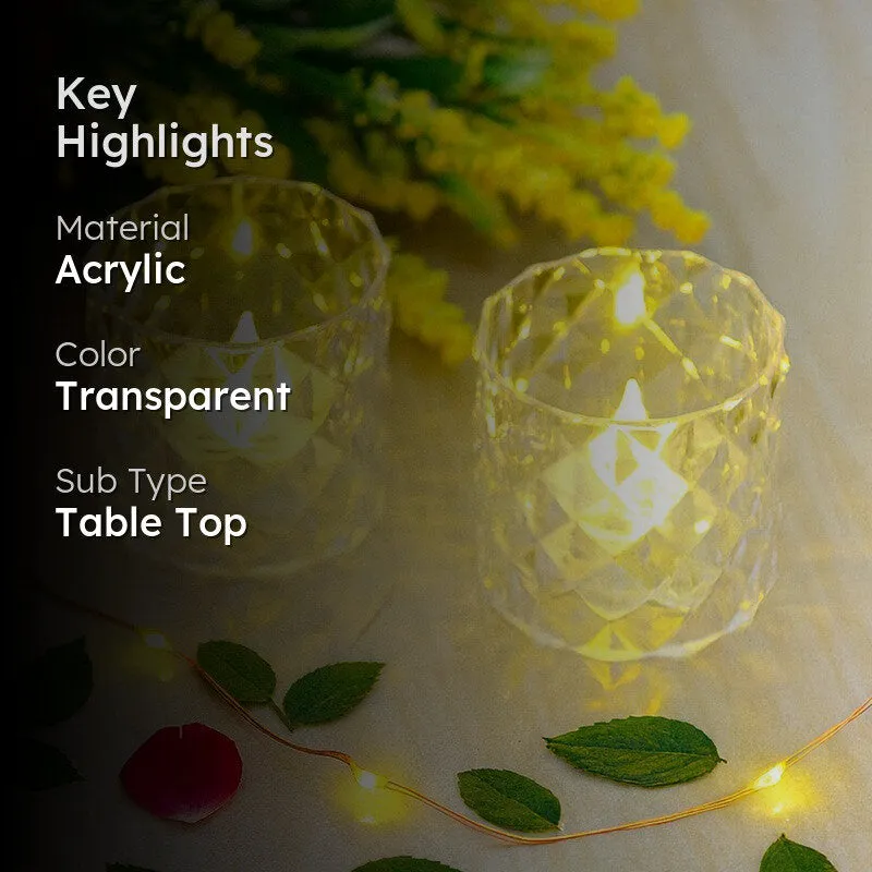 IllumiCraft Multi Design Tea Light Holders (Transparent) - Set Of Two media 2