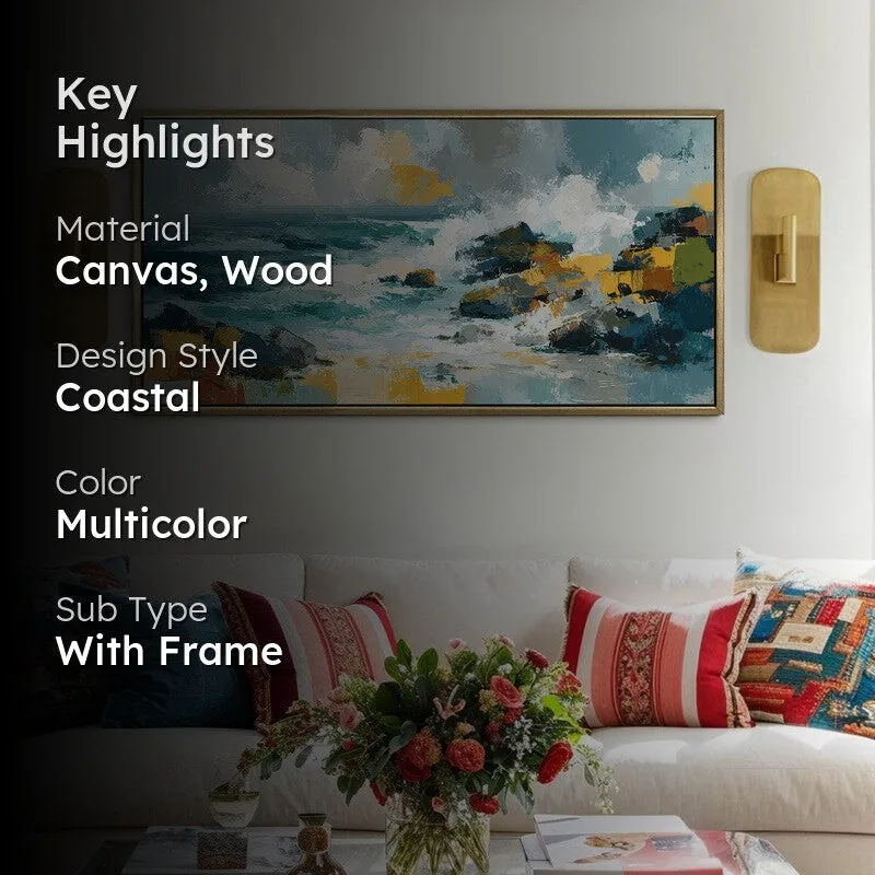 Rocky Horizon Canvas Wall Painting With Frame media 2