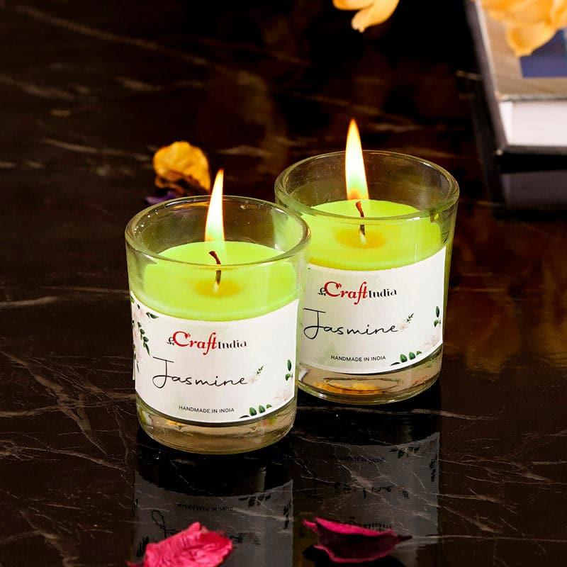Seema Jasmine Scented Candle - Set Of Two media 3