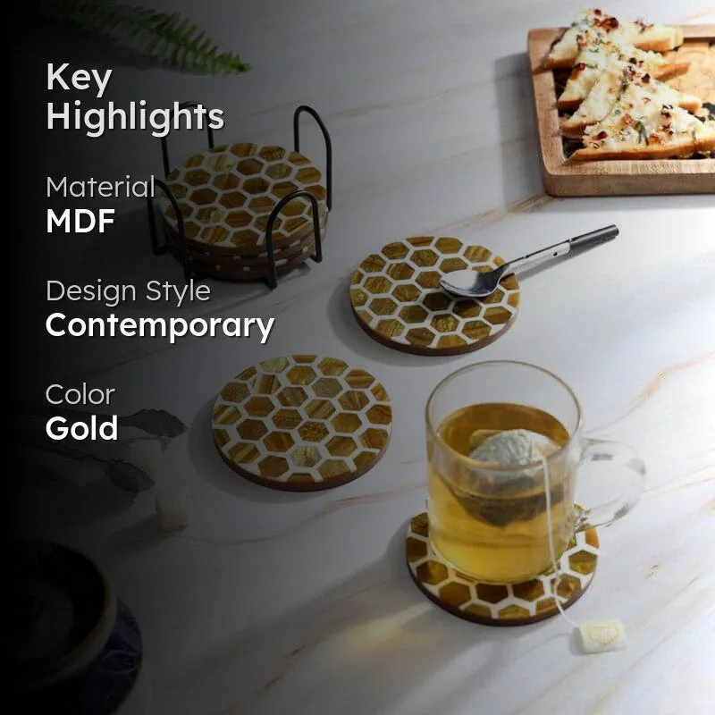 Honey Drop Coaster - Set Of Six media 2