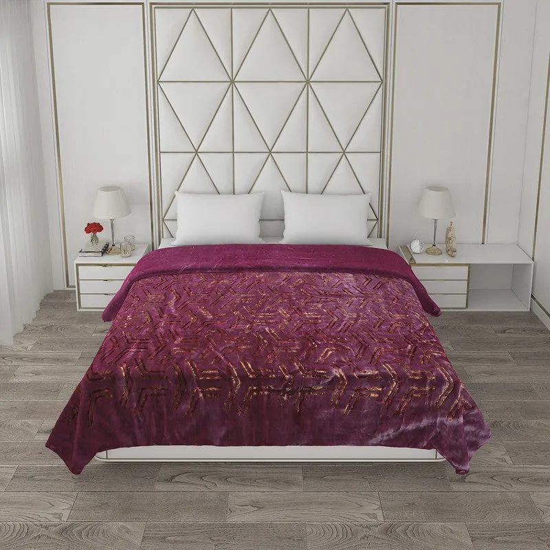 Monte Carlo Velvet Twilight Reversible Blanket - 950 GSM media 1