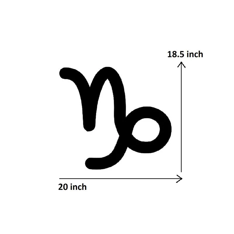 Capricorn Zodiac Sign Black Iron Wall Accent media 5