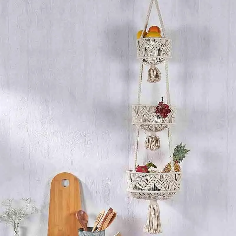 Morii Three -Tier Hanging Cotton Basket media 3