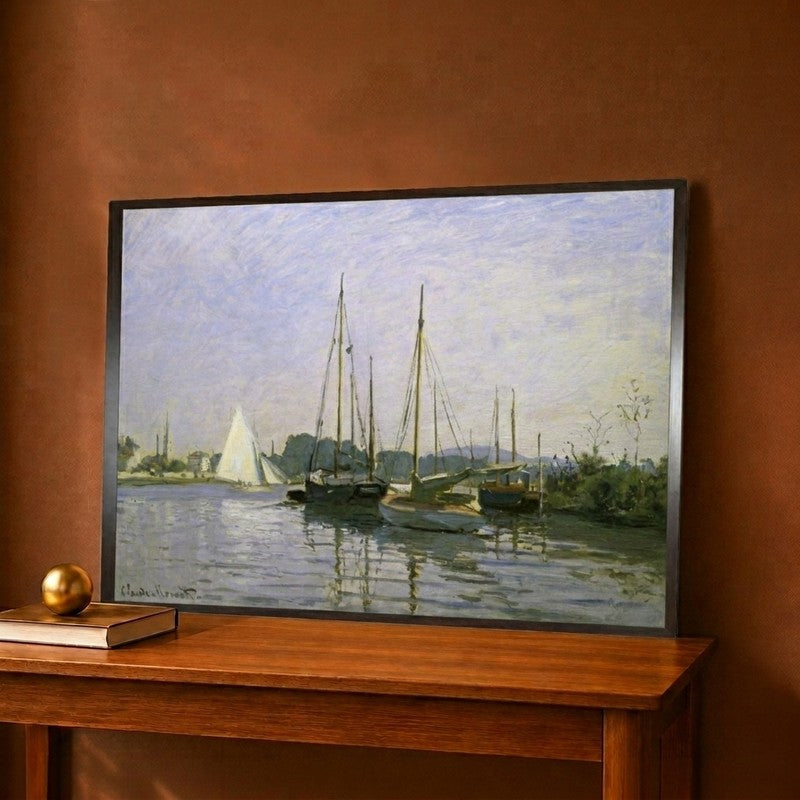 Pleasure Boats Near Argenteuil Canvas Wall Painting - 16 x 12 Inches