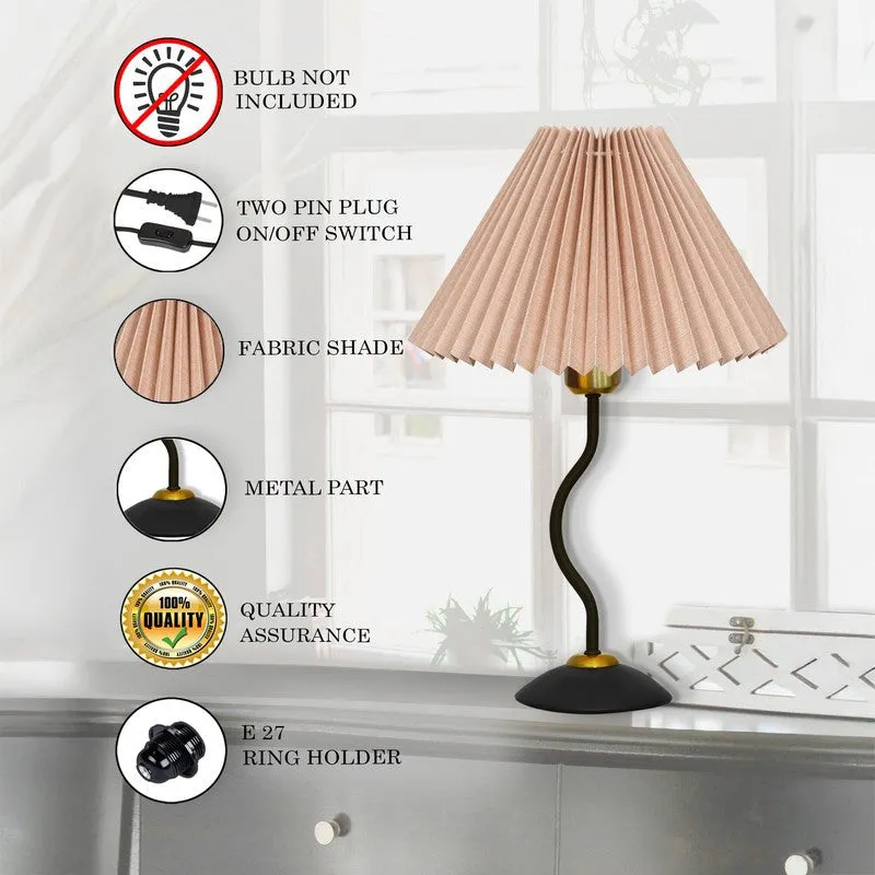 GlowMuse Creative Metal Table Lamp - Beige,Black media 6