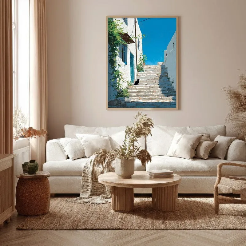 Scenic Walk Canvas Wall Painting - Brown Frame media 5