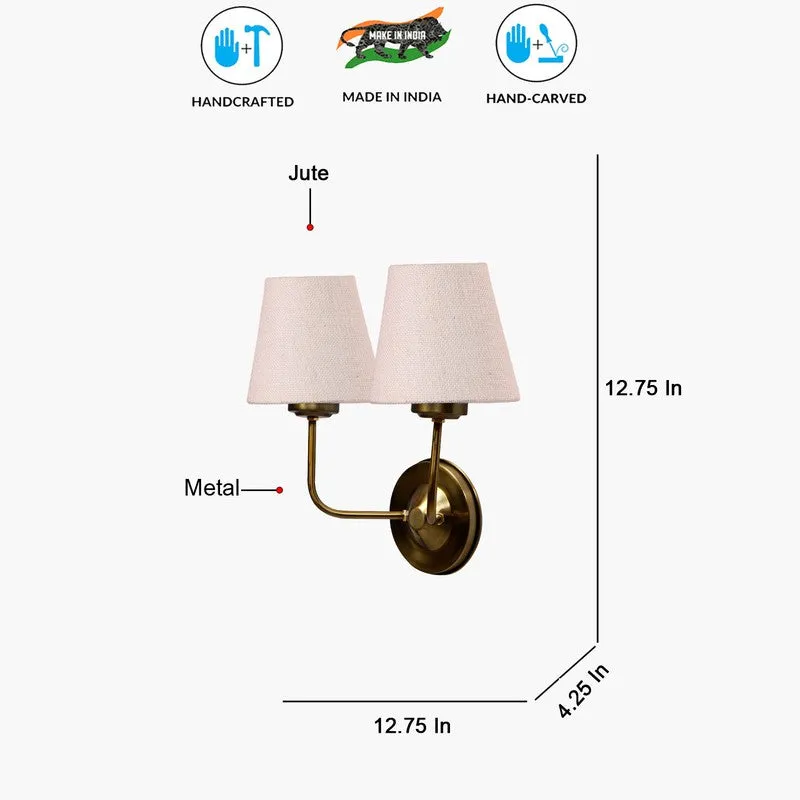 Lumoire Duo Cone Metal Wall Lamp - Gold,White media 8