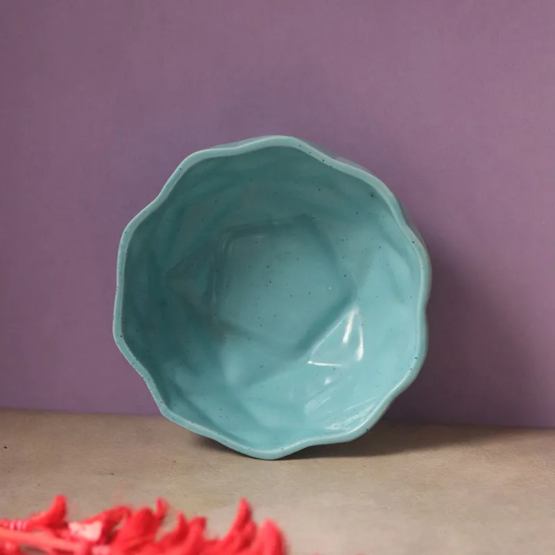 Noemi Ceramic Snack Bowl (Blue) - 300 mL media 4