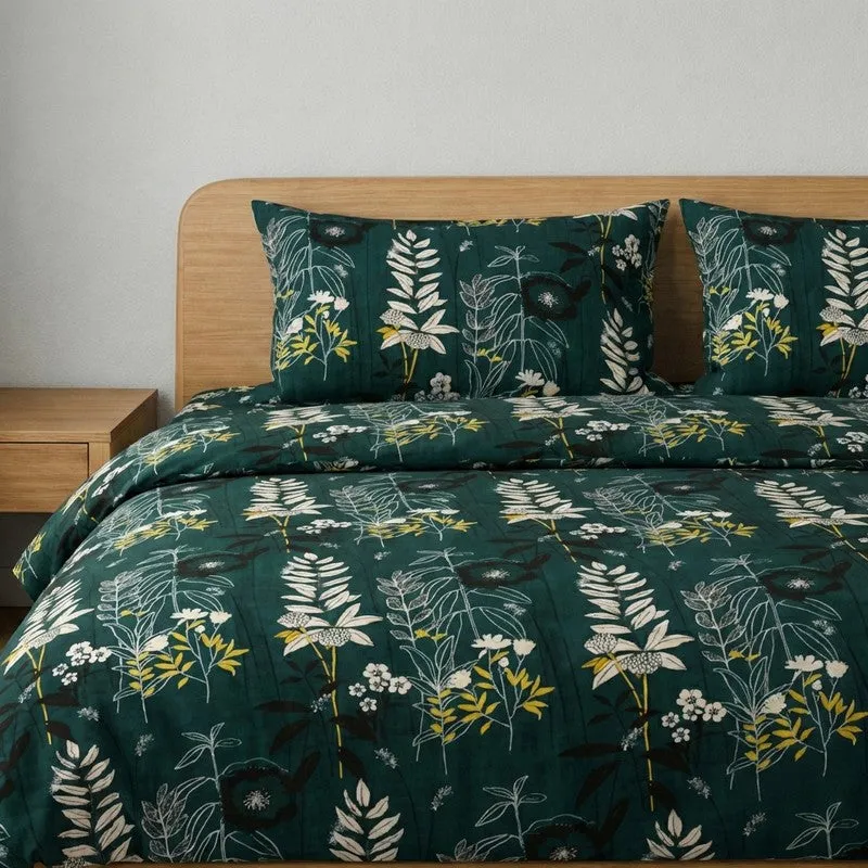 Aubrelle Microfiber Microfiber Bedsheet (Dark Green) - 150 GSM media 4