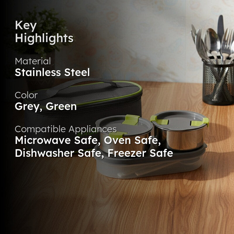 Veylo Swift Lunch Box with Lunch Bag - Four Piece Set media 2