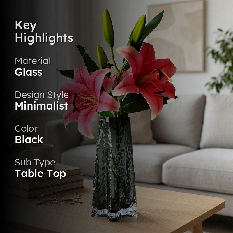 Opulence Designer Vase - Black media 2