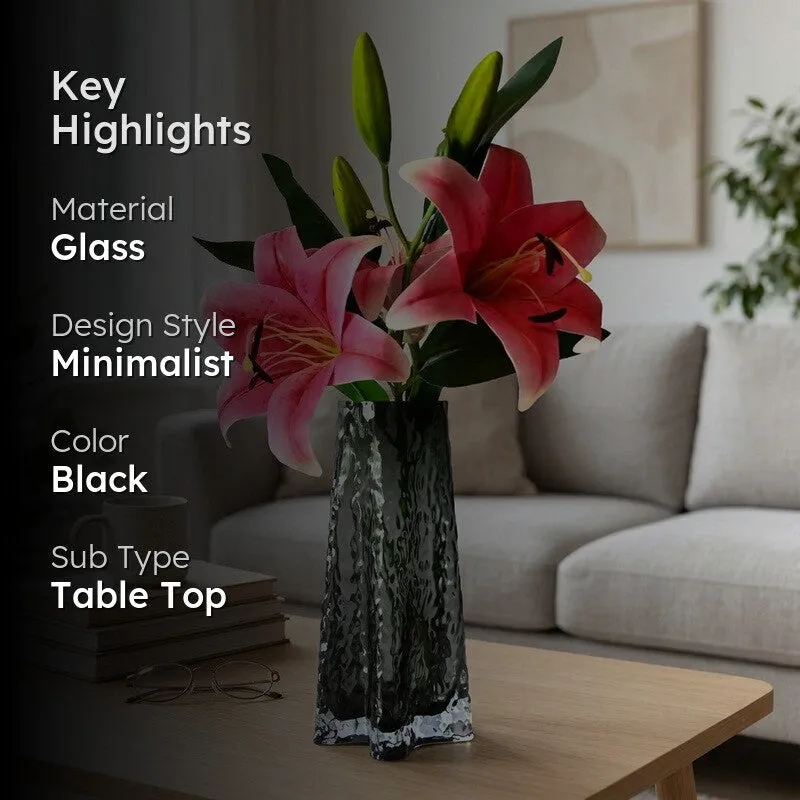 Opulence Designer Vase - Black media 2