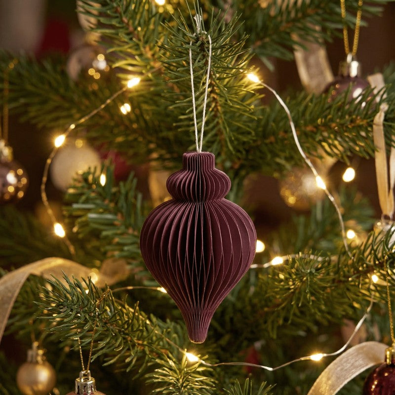 Fig Living Christmas Ornaments (Festive Red) (Pack Of Three) - Set Of Three