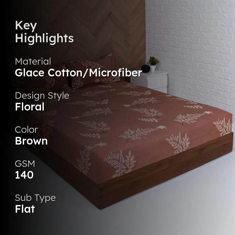 Yima Leafy Microfiber Bedsheet - 140 GSM media 2