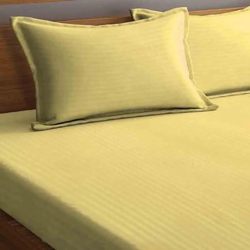 Striped Wonder Bedsheet (Yellow) - 130 GSM media 4