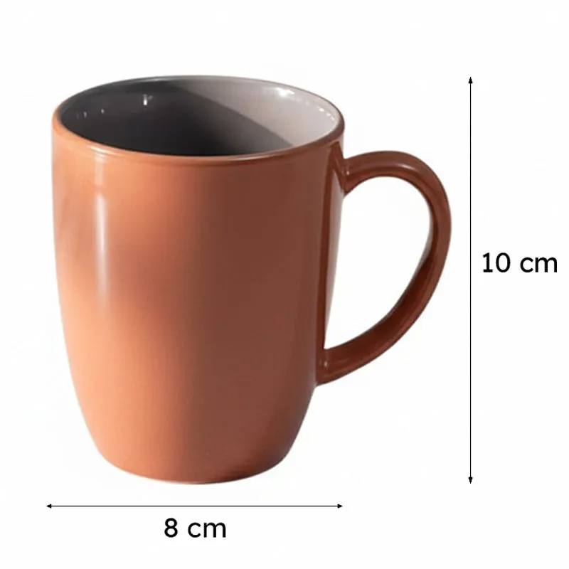 Yuvara Porcelain Coffee Mug (295 mL) - Light Brown media 6