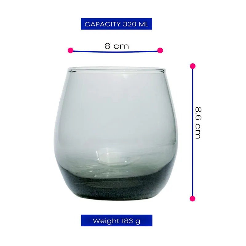Luminarc Maine Whiskey Glass (320 mL/Grey) - Set Of Six media 6