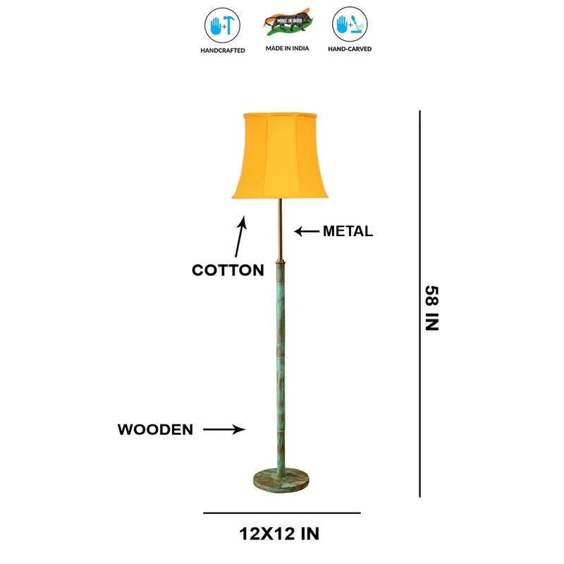 Misty Morning Wooden Floor Lamp - Yellow media 8