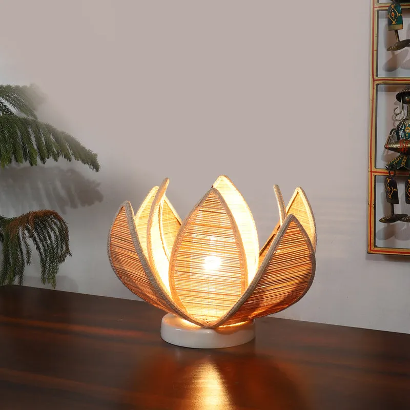 Bralia Bamboo Rose Table Lamp - Beige media 2