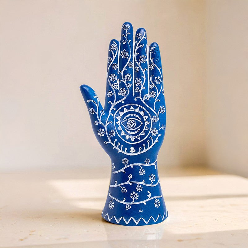 Indigo Aura Palm Showpiece media 7