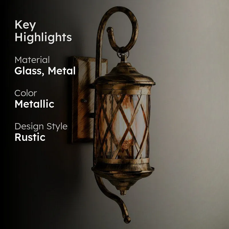 Adiah Glass & Metal Wall Lamp media 2
