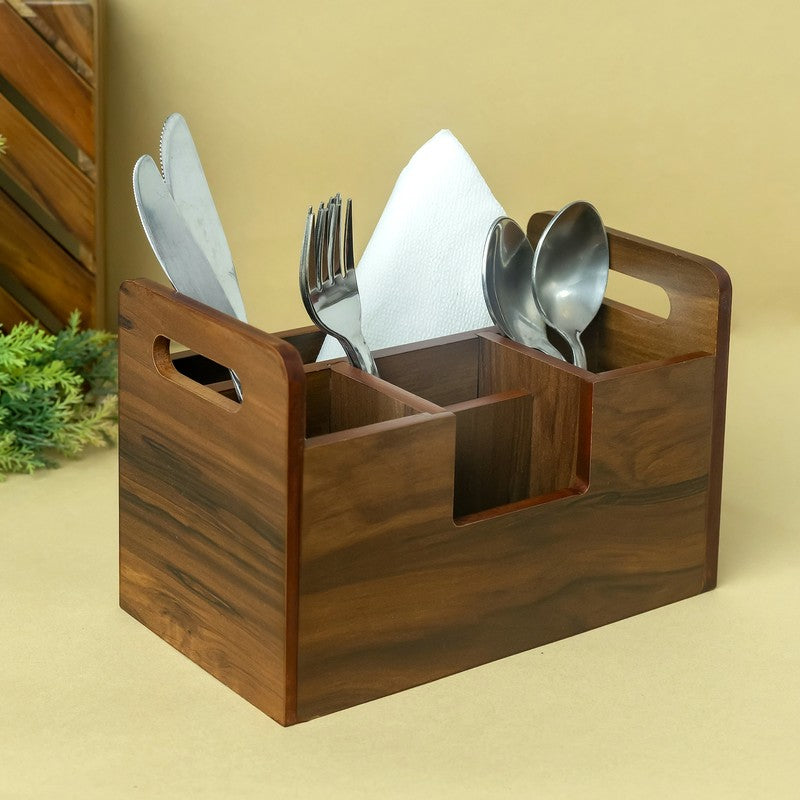 Nexa Grid MDF Desk Organiser - Brown