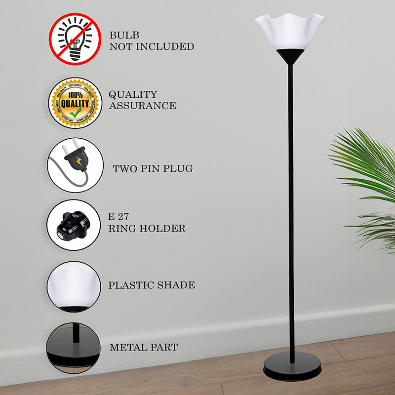 Figera Tulip Metal Floor Lamp - Black and White media 5