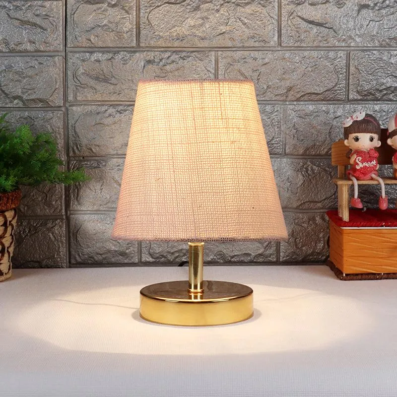 Alba Jute Table Lamp - White,Gold media 1