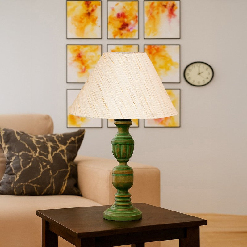 Arvello Auro Wooden Table Lamp - OffWhite media 4