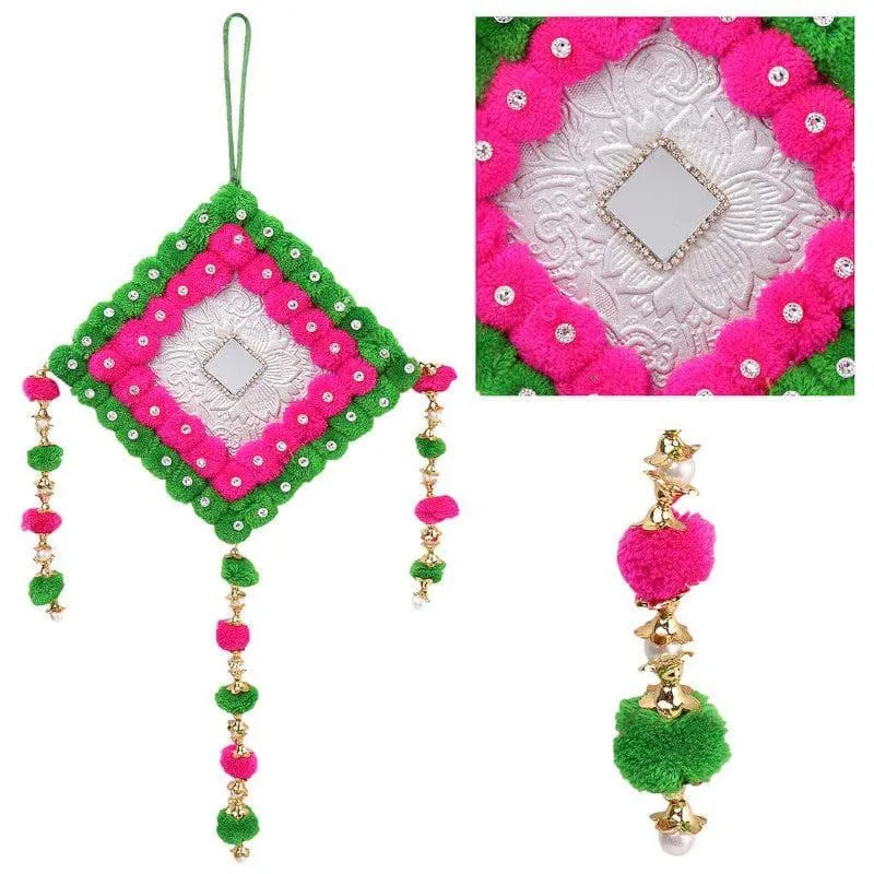 Lozenge Festive Latkan - Pink & Green media 3