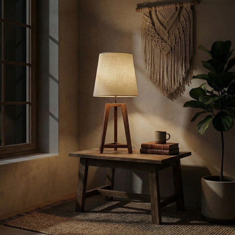 Magna Lux Jute Table Lamp - Brown,Beige media 3