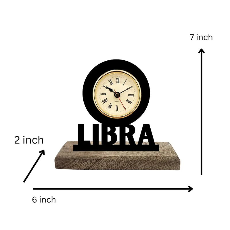 Libra Zodiac Analog Table Clock media 5