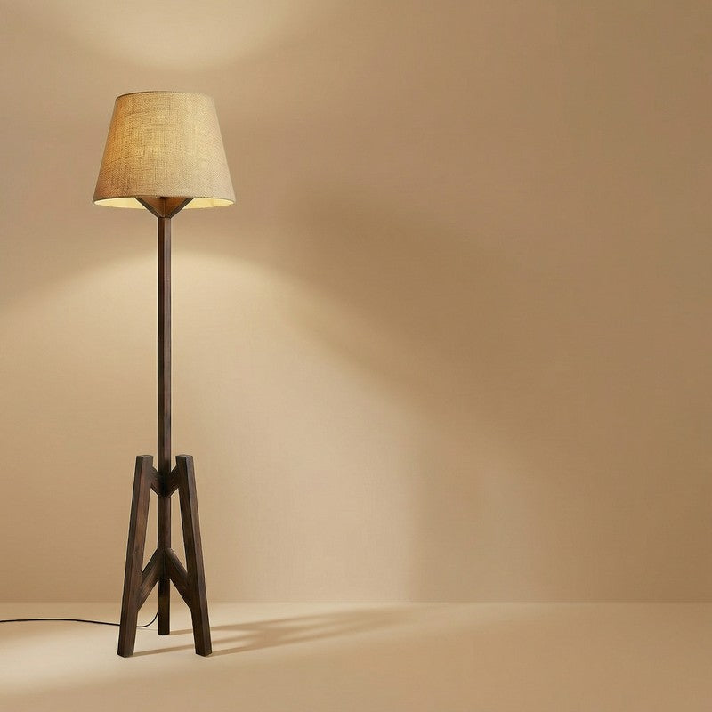 SoftBeam Wooden Floor Lamp - Brown media 6